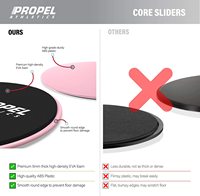 Logotipo personalizado Push-Up Floors Sliding Gym Pilates Gliders Ab Ejercicio Core Sliders Fitness Workout Gliding Discs With Booty Bands