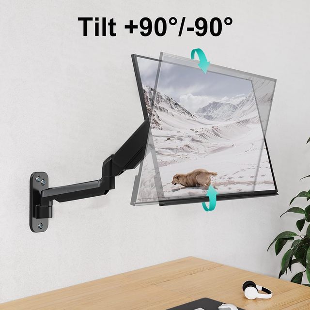 17-32 Inch Computer Screen Mounted Mechanical Spring Single Monitor Arm Wall Mount Stand Bracket in Stock WT Brand