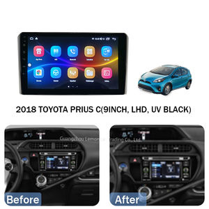 Panel de Reproductor de DVD para Coche <span class=keywords><strong>TOYOTA</strong></span> <span class=keywords><strong>PRIUS</strong></span> C (9 PULGADAS, Volante a la Izquierda, NEGRO UV), Panel de Audio para Coche, Video para Coche Android, Radio 2DIN, Marco de Radio, 2018, Negro, 9 Pulgadas - Product Image 5