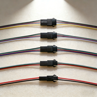 Connecteur à sertir JST SM 3 broches mâle/femelle pour câble électrique d'ordinateur/moto avec conducteur en cuivre étamé pour éclairage LED