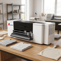 Imprimante DTF Sunika F1080 A3 avec garantie d'un an, contrôle mobile, film de transfert, encre blanche intelligente pour tissus commerciaux