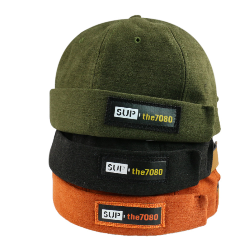 Новые Ретро кепки без козырька унисекс в стиле хип-хоп Sombrero Land lord Docker, шапочка, шапочка, шляпа с логотипом под заказ, облегающие шапки