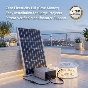 Bande lumineuse LED solaire étanche KTH pour éclairage durable des voies piétonnes, places publiques et parcs - Product Image 6