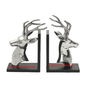 Brillante polaco de lujo y precio barato ciervo cara con Antliers sujetalibros en Venta caliente - Product Image 1