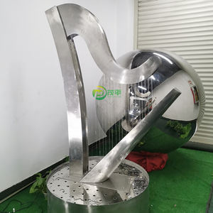 Cartographie moderne personnaliser conception jardin grande sculpture d'art en métal mangeur d'acier inoxydable fontaine d'eau extérieure sculpture de harpe - Product Image 6