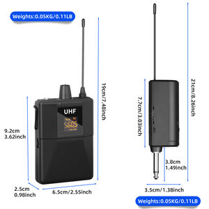 Micrófono Lavalier Inalámbrico UHF de Metal Ligero Q3 con Patrón Polar Cardioide para Grabación de Canto en Casa, Enseñanza y Condensador - Product Image 4