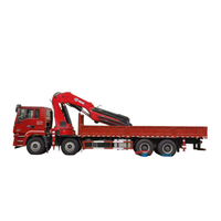 Grue à flèche articulée industrielle de 25 tonnes montée sur camion Shacman 8x4 350HP, grue à bras pliable à 7 sections