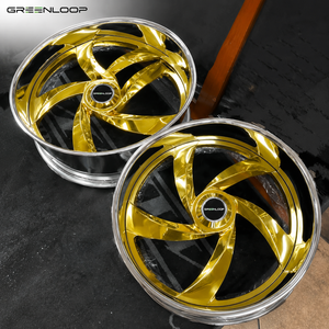 Jantes forgées en deux parties Greenloop 20 22 24 26 28 pouces, grandes jantes personnalisées adaptées à Chevrolet Impala SS, Cutlass <span class=keywords><strong>Vert</strong></span>, Chevy C10 Truck - Product Image 2
