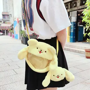 XR New Style Cartoon Melody Sanrio Kuromi Cinnamoroll Alien Transparent Bag Sanrio Stuffed Plush Bag