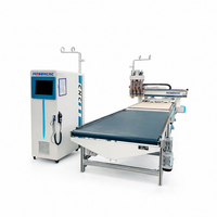 Mesin Router CNC Jinan Mosencnc 9Kw ATC dengan Platform Pengumpan/Pengeluaran, 12 Pengubah Alat Garis Lurus, Otomatisasi Presisi Tinggi