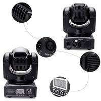 U`King - Foco LED RGBW de 30 W, Cabeza Móvil Negra, Gobos, Luz de Escenario DMX512, Luces Móviles de Cabeza para DJ, Discoteca