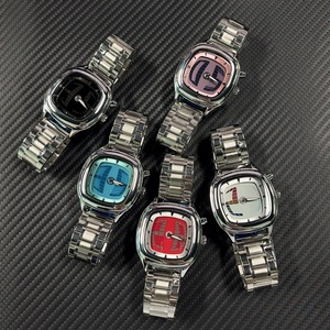 <span class=keywords><strong>Orologio</strong></span> <span class=keywords><strong>da</strong></span> <span class=keywords><strong>Polso</strong></span> Digitale Quadrato <span class=keywords><strong>Vintage</strong></span> per Uomo, Cassa in Lega, Vetro, Cinturino in Acciaio Inossidabile, Sveglia, Resistente all'Acqua 3BAR, Stile Futuristico - Product Image 4