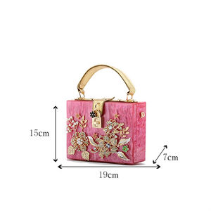 Atacado Vintage Moda Evening Bags Embreagem e Bolsas De Acrílico Senhoras Festa De Casamento Caixa De Noiva Bolsas China - Product Image 2