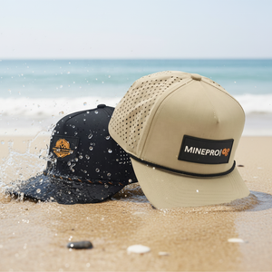 Casquette <span class=keywords><strong>de</strong></span> baseball structurée pour <span class=keywords><strong>homme</strong></span> en polyester imperméable avec logo en caoutchouc découpé au laser <span class=keywords><strong>et</strong></span> perforations, idéale pour le golf, la navigation, la <span class=keywords><strong>randonnée</strong></span> <span class=keywords><strong>et</strong></span> les activités sportives en extérieur. - Product Image 1