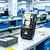 Printer Label Termal Mini Kompatibel dengan Printer Label Shopify untuk Inventaris Gudang Usaha Kecil