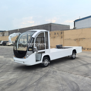 Compact Electric <b>Flatbed</b> Utility <b>Truck</b> Closed Driver Cabin Warehouse Delivery Vehicle - Product Image 3