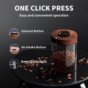 Barattolo <span class=keywords><strong>Sottovuoto</strong></span> in <span class=keywords><strong>Vetro</strong></span> Borosilicato con Coperchio, Ideale per Conservare Spezie, Chicchi di Caffè e Tè in Cucina Contenitore per Alimenti - Product Image 4