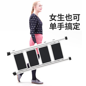 Folding <b>Ladder</b> 3 <b>Steps</b> 500 Lb Capacity Anti Slip Wide Tread Household <b>Step</b> <b>Ladder</b> Lightweight Portable Indoor Use - Product Image 3