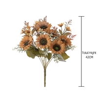 CL06001 buket bunga buatan bunga matahari krisan Gerbera musim gugur dekorasi rumah pesta dekorasi bunga palsu