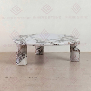 Nordic Modern Luxury <strong>Marble</strong> Round Coffee <strong>Table</strong> with Solid Legs for Home Apartment Office <strong>Bar</strong> Perfect Living Room Furniture - Product Image 5