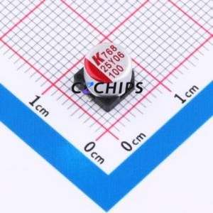 A768EB107M1ELAS036 Solid Capacitor SMD,D6.3xL6mm ( Capacitance: 100uF )( Precision: 20% Rated Voltage: 25V ) - Product Image 1