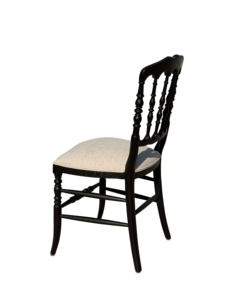 <span class=keywords><strong>Chaise</strong></span> d'appoint Windsor de style antique français du milieu du siècle, style Napoléon III, en bois de chêne massif, tissu en lin, <span class=keywords><strong>chaise</strong></span> de salle à manger - Product Image 5