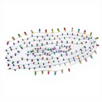 Guirlandes lumineuses décoratives de Noël pour l'international ; Ornements de perles mini-ampoules électroplaquées de 13 mètres de long