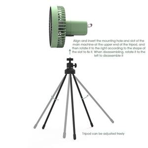 Ventilador de Camping Retráctil, Recargable de 1200mAh, Ventilador de Techo USB Portátil, Ventilador Eléctrico de Escritorio Inalámbrico, Plegable con Trípode, para Hogar y Exteriores - Product Image 5