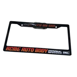 Plaque <span class=keywords><strong>d</strong></span>'<span class=keywords><strong>immatriculation</strong></span> en plastique rouge bon marché avec logo personnalisé imprimé avec cadre pour promotion - Product Image 6