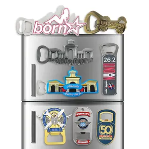 Abrebotellas magnético 3d para refrigerador, imán de Metal personalizado con abrebotellas para refrigerador, recuerdo turístico, barato