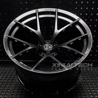 Jantes forgées monobloc personnalisées XINLAI 20-22 pouces, bicolores, noir brillant, à rayons en Y usinés, 5x112 5x120 pour Audi BMW Mercedes