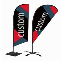 Drapeau à plumes personnalisé avec logo imprimé, facile à installer, imperméable, durable, en polyester, pour le sport, la plage, les bannières volantes