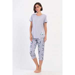 ชุดนอนผู้หญิงคอกลมแขนสั้นทรงโอวัลคาปรีขนาดพลัสไซส์ - Product Image 4