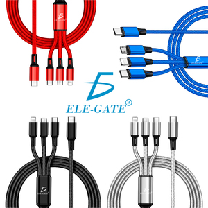 สายชาร์จ ELE-GATE USB C เป็น 8 พิน 3 in 1 ชาร์จเร็ว ถ่ายโอนข้อมูลได้ ใช้งานร่วมกับสมาร์ทโฟนและแท็บเล็ต พร้อมดีไซน์สายถักไนลอน - Product Image 2