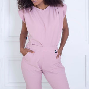 スリムなフィット感と優れた伸縮性ナースユニフォームグラデーションスクラブストレッチイージーオープンオンブルナーシングスクラブ織り100セット - Product Image 2