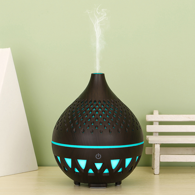 160 ml Aroma Diffuser with Timer Function Wood Grain Colors RGB Light for Humidifier