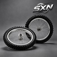 Kit de roues Supermoto électriques Sur-Ron Light Bee LBX 17 pouces en aluminium CNC chromé argenté de qualité supérieure, pièces de mise à niveau
