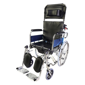 Fauteuil roulant Rong Jun Commode RJ-C609UGCJ léger, pliable, inclinable, dossier haut, pour personnes âgées - Product Image 2