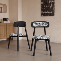 Nordic Vintage Wabi-Sabi Home Chaises de salle à manger Soft-Rembourré Casual Simple Design moderne pour une utilisation confortable