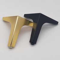 Pieds de canapé en fer de 13 cm, design moderne, métalliques, bon marché et de bonne qualité, design populaire, pour table à manger