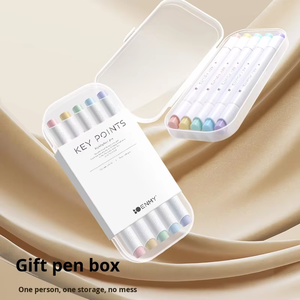 Juego de Marcadores de Doble Punta Morandi, Material Escolar de Colores Claros con Logotipo Personalizable Disponible en Varios Colores - Product Image 4