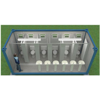 Salle de bain mobile modulaire de camping en Chine, WC multiple, conteneur de 20 pieds, 40 pieds, maison préfabriquée avec toilettes