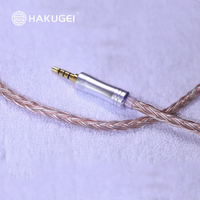 Câble d'écouteurs Hifi Coaxial Hybride en Cuivre Litz 7N Plaqué Or Silver Surfer pour Haut-parleur, Moniteur et Microphone