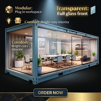 Bureau portable en conteneur, maison modulaire modifiée en conteneur maritime, kiosque de vente en conteneur à vendre