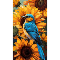 Kits de peinture diamant DIY personnalisés pour oiseaux, avec perceuses carrées en résine faites à la main, emballage personnalisé et logo de marque