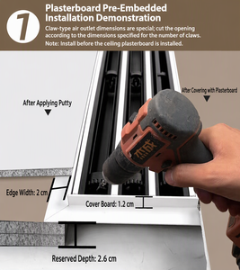 Diffuseur linéaire à fentes de haute qualité pour la ventilation, <span class=keywords><strong>grille</strong></span> de ventilation HVAC pour plafond et mur, vente en gros usine - Product Image 5