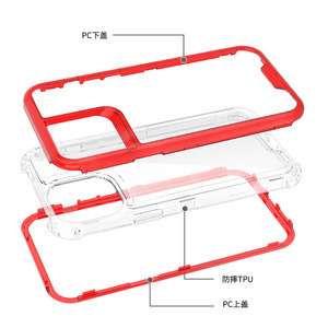Hai Lớp Điện thoại trong suốt trường hợp PC TPU cho <span class=keywords><strong>iPhone</strong></span> x XR XS max 11 12 cho <span class=keywords><strong>Iphone</strong></span> trường hợp khó khăn bảo vệ <span class=keywords><strong>iPhone</strong></span> 13 14 Pro Max loạt - Product Image 5