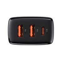 Chargeur USB Baseus 30W QC3.0 PD3.0 Type C PD Charge rapide 3 ports Chargeur de téléphone rapide pour iPhone 13 14 Pro Max Xiaomi Samsung