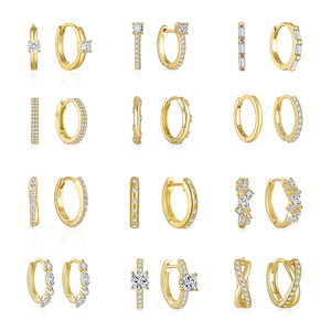 ต่างหูห่วงแบบหนีบประดับเพชรซิคอน 5A รุ่น CANNER 18k วินเทจ เงินแท้ 925 ดีไซน์หรูหราประดับพู่รูปผีเสื้อ ปี 2023 - Product Image 2