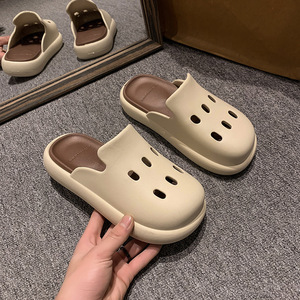 Lady Unisex Summer <b>Flat</b> <b>Sandals</b> Closed Toe EVA Breathable PVC Lining Fashion Trend Solid Color Casual Outdoor Wear - Product Image 3